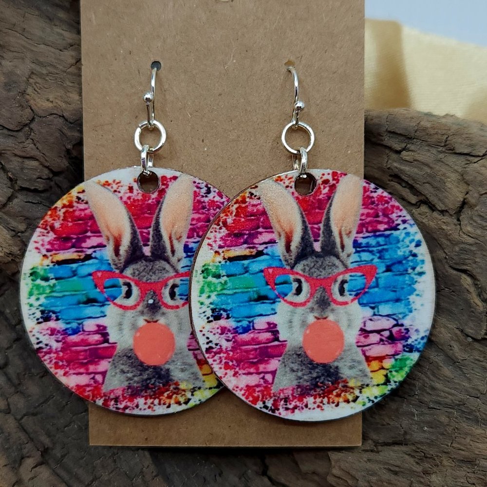 Baltic Birch sublimation wood earrings.